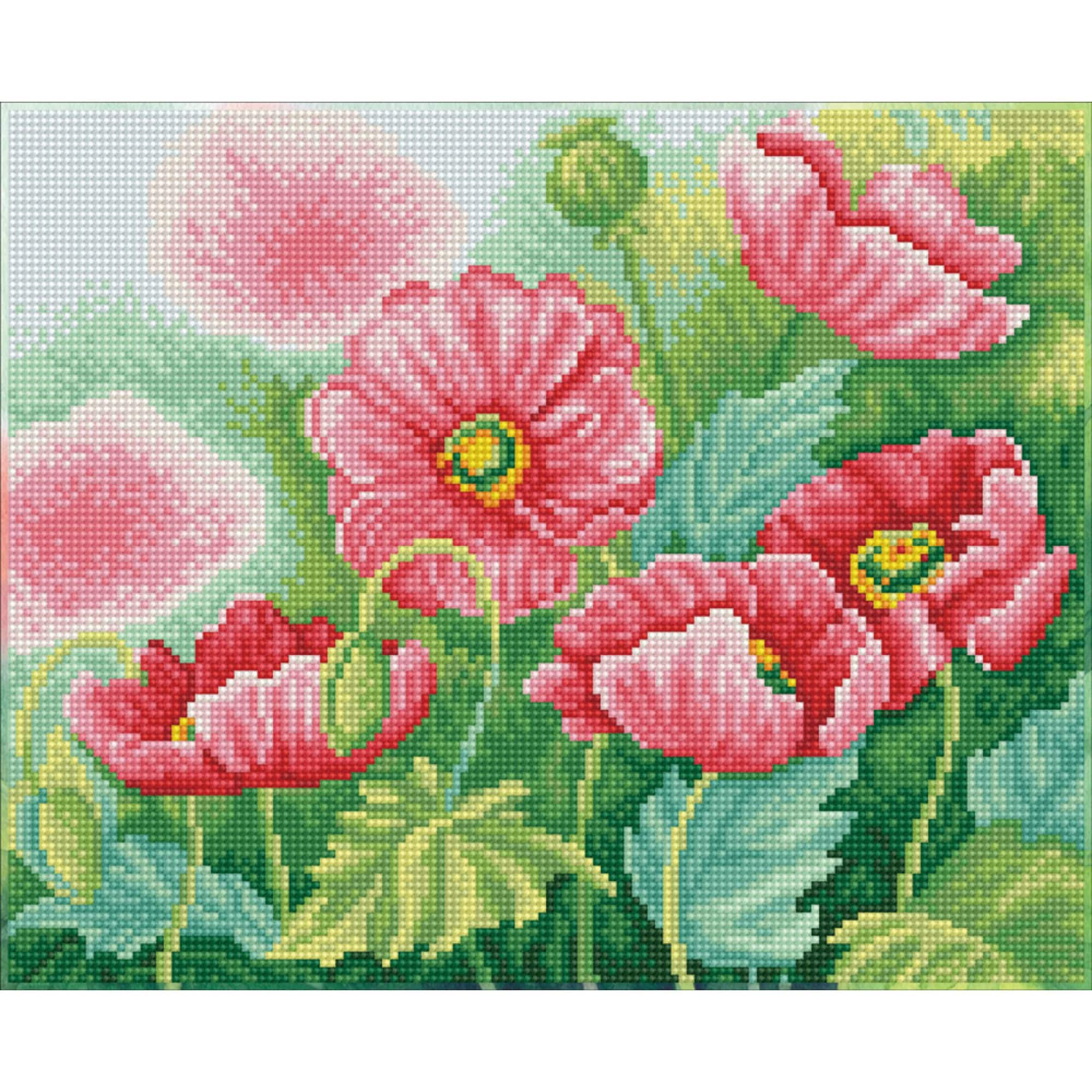Diamond Dotz® Intermediate Watercolor Poppies Diamond Painting Kit